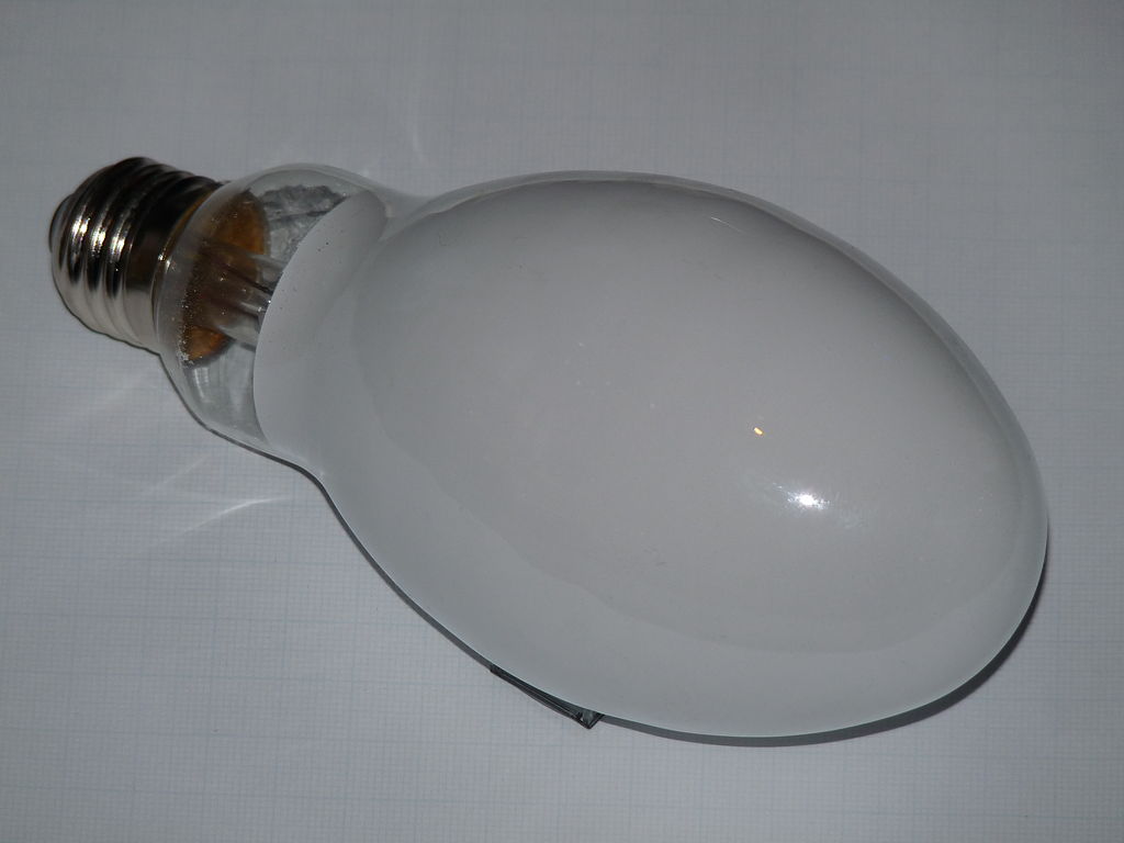 Self-ballasted mercury vapor lamp